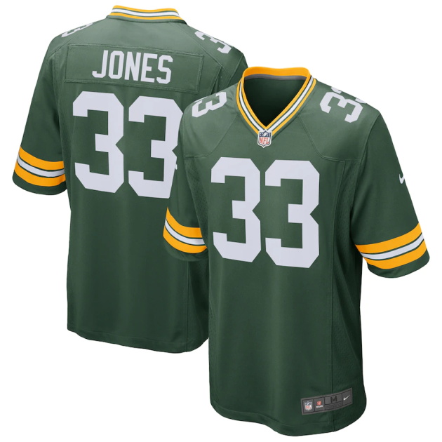 mens nike aaron jones green green bay packers game jersey